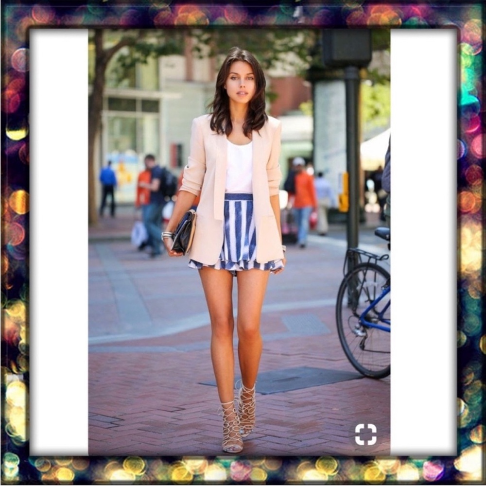 {Forever 21} Ruffle striped skirt